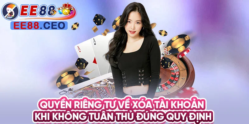 Quyền riêng tư về xóa tài khoản khi không tuân thủ đúng quy định